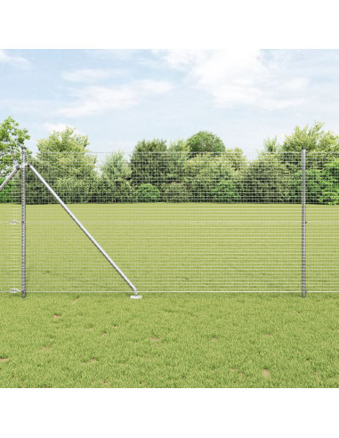 Palo della recinzione Argento 10 x 0,8 m (rete da 25 x 25 mm)