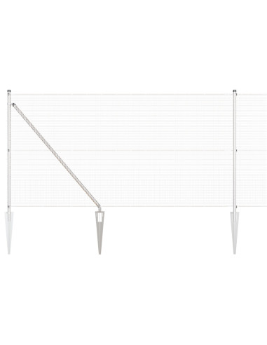Palo della recinzione Argento 10 x 1 m (rete 16 x 16 mm)