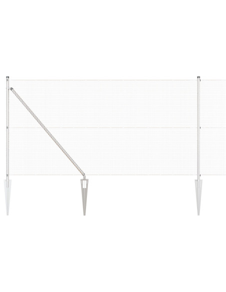 Set di Pali per Recinzione  Set di 2 Acciaio zincato 10 x 1 m