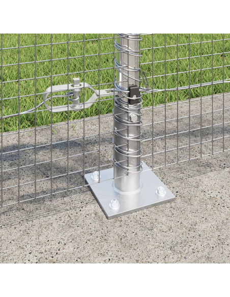 Set di Pali di Recinzione Set di 2 Acciaio Zincato 10m x 1m