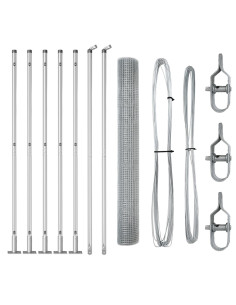 Palo della recinzione Argento 10 x 1 m (rete 25 x 25 mm) 2