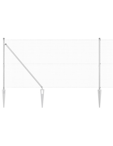Palo della recinzione Argento 10 x 1,4 m (maglia 19 x 19 mm)