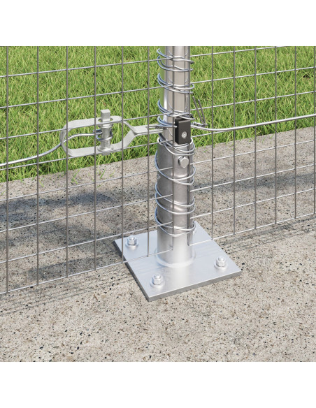 Set di Paletti per Recinzione  Set di 2 Acciaio zincato 10 x 1 m