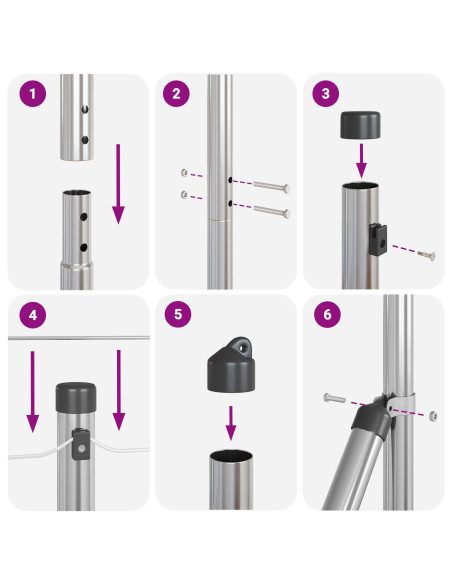 Recinzione Filo Saldato  con 7 Post Punta 1.5x10 m Acciaio Zincato