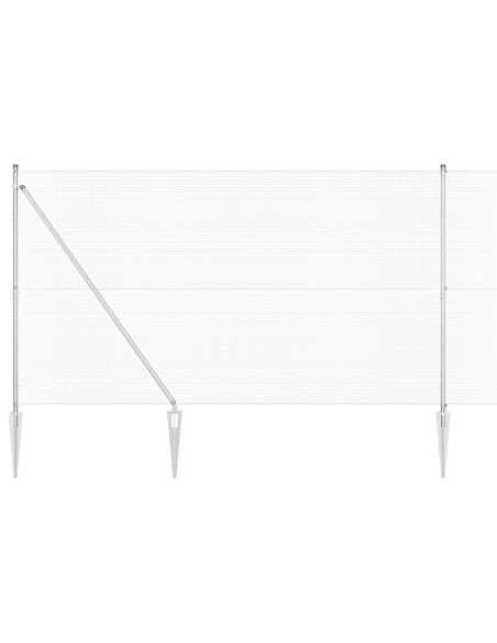 Recinzione Filo Saldato  con 7 Post Punta 1.5x10 m Acciaio Zincato
