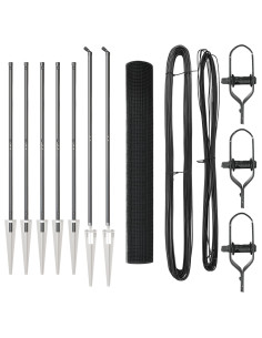 Palo della recinzione Grigio 10 x 1,4 m (maglia 19 x 19 mm)