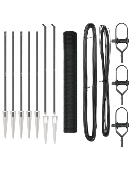 Palo della recinzione Grigio 10 x 1,4 m (rete 16 x 16 mm)