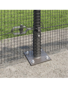 Palo della recinzione Grigio 100 x 0,6 m (rete 12 x 12 mm)