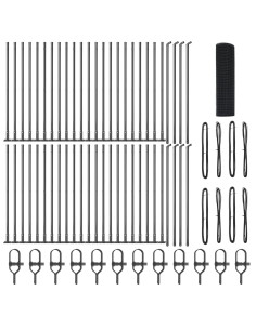 Palo della recinzione Grigio 100 x 0,6 m (rete 19 x 19 mm) 2