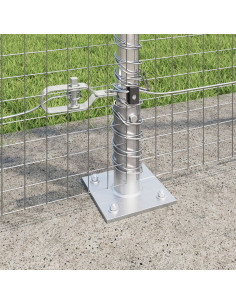 Palo della recinzione Argento 10 x 1,6 m (rete 25 x 25 mm)