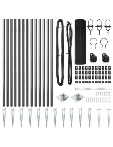 Palo della recinzione Grigio 25 x 1 m (maglia 25 x 25 mm)