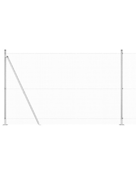 Set di Pali per Recinzioni  Set di 2 Acciaio galvanizzato 10 x 1,5 m