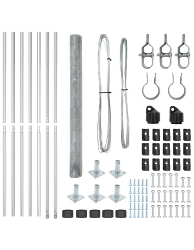 Palo della recinzione Argento 10 x 1,6 m (maglia 12 x 12 mm)
