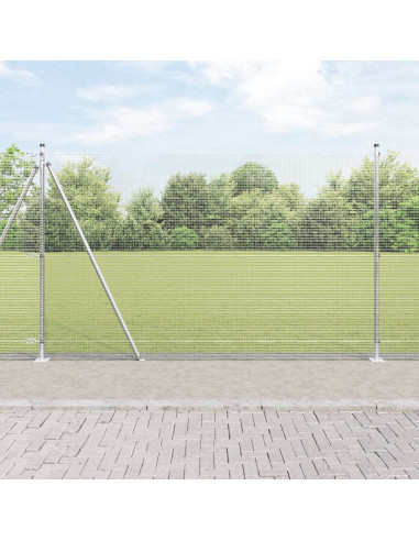 Palo della recinzione Argento 10 x 1,6 m (maglia 12 x 12 mm)