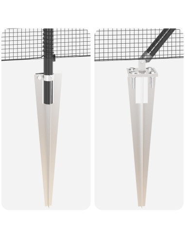 Palo della recinzione Grigio 25 x 1,6 m (rete 12 x 12 mm)