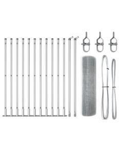 Palo della recinzione Argento 25 x 0,5 m (rete 16 x 16 mm) 2