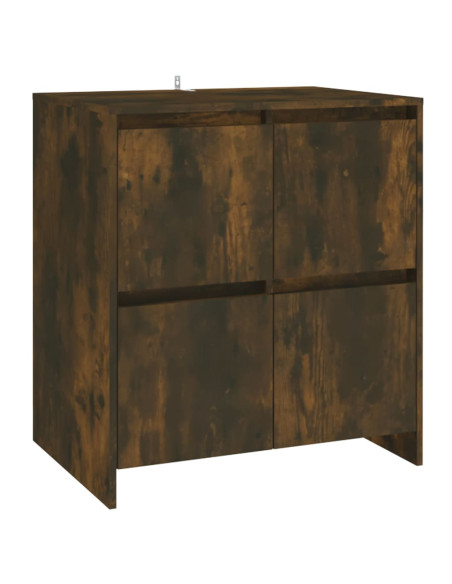 Credenze 2 pz Rovere Fumo in Legno Multistrato