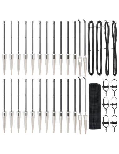 Palo della recinzione Grigio 50 x 0,6 m (maglia 19 x 19 mm)