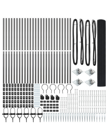 Palo della recinzione Grigio 50 x 1,2 m (rete 12 x 12 mm)