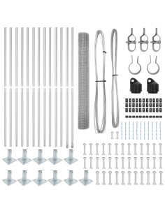Palo della recinzione Argento 25 x 0,8 m (rete 19 x 19 mm) 2