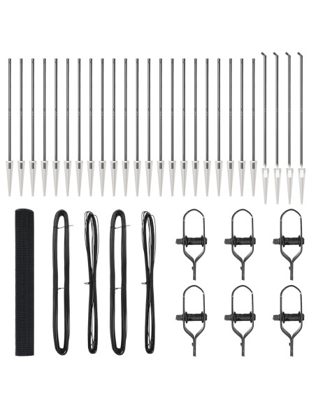 Recinzione in Filo Saldato  con 13 Picchetti Grigi 1.4x50 m Acciaio