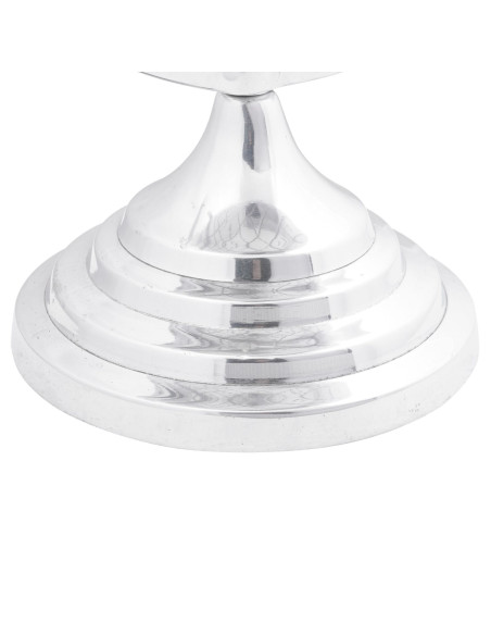 Scultura Globo  Argento 16,5x14x26 cm in Alluminio
