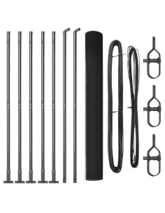 Palo della recinzione Grigio 10 x 1,4 m (maglia 19 x 19 mm)