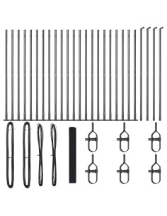 Palo della recinzione Grigio 50 x 1,2 m (rete 19 x 19 mm)