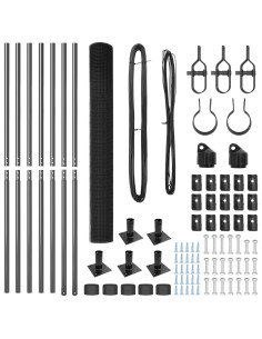 Palo della recinzione Grigio 10 x 1,4 m (maglia 19 x 19 mm) 2