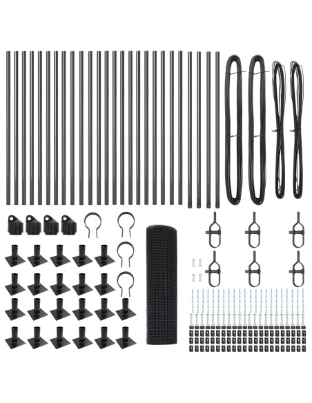 Palo della recinzione Grigio 50 x 0,4 m (25 x 25 mm rete)