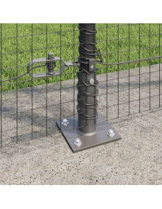 Palo della recinzione Grigio 10 x 1,4 m (rete 25 x 25 mm) 2