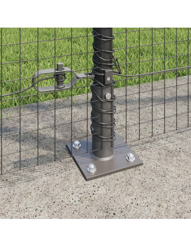 Palo della recinzione Grigio 10 x 1,4 m (rete 25 x 25 mm)