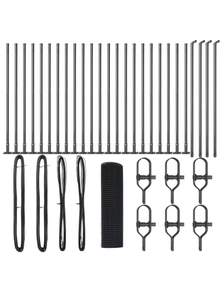 Palo della recinzione Grigio 50 x 0,6 m (rete 16 x 16 mm)