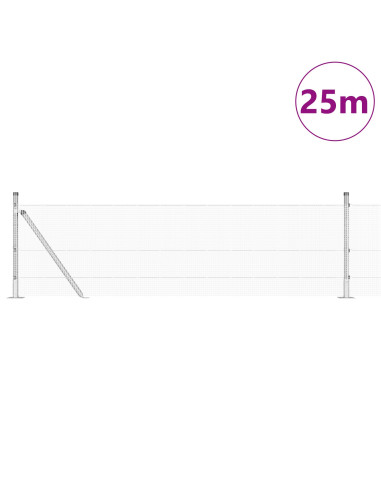 Palo della recinzione Grigio 25 x 0,4 m (rete da 12 x 12 mm)