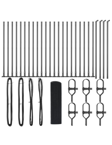 Palo della recinzione Grigio 50 x 1 m (rete 12 x 12 mm)