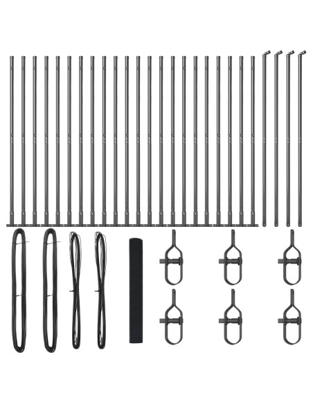 Palo della recinzione Grigio 50 x 1,2 m (rete 16 x 16 mm)