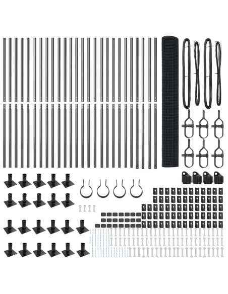 Palo della recinzione Grigio 50 x 1,2 m (rete 16 x 16 mm)