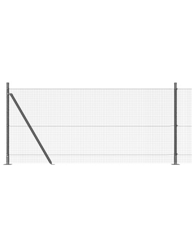 Palo della recinzione Grigio 25 x 1 m (rete 16 x 16 mm) Acciaio