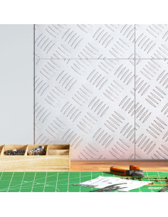 Gradini per Scale Quadrato 4 pcs Argento 30 x 30 cm Alluminio 2