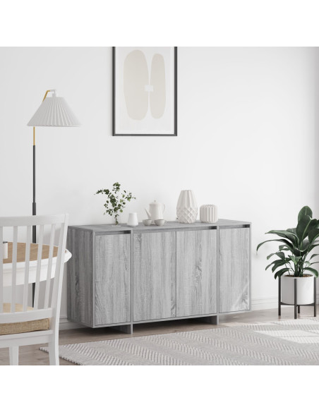 Credenza Grigio sonoma Legno ingegnerizzato 135 x 41 x 75 cm