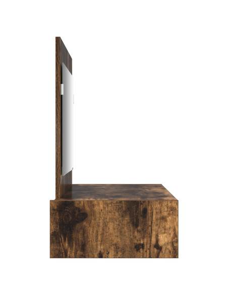 Tavolo da trucco da parete  Rovere affumicato 100x40x70 cm