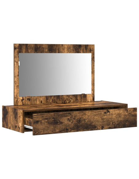 Tavolo da trucco da parete  Rovere affumicato 100x40x70 cm