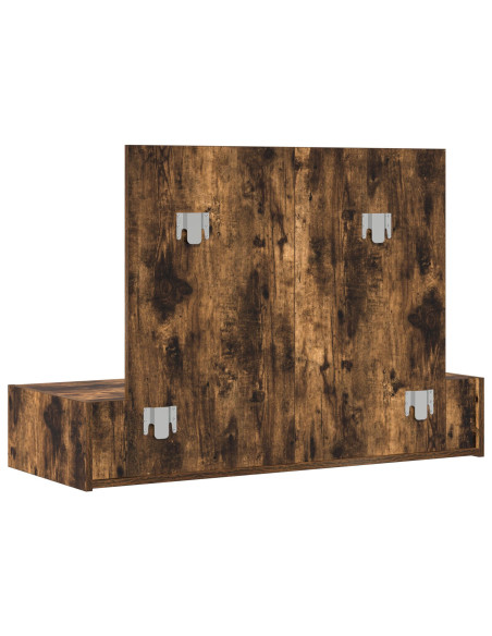 Tavolo da trucco da parete  Rovere affumicato 100x40x70 cm