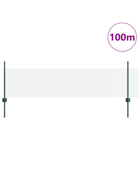 Recinto in Filo Saldato  con 44 U Posts Verde 0.5x100 m Acciaio