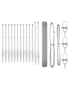 Palo della recinzione Argento 25 x 1,2 m (rete da 19 x 19 mm)