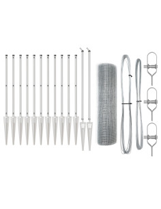 Palo della recinzione Argento 25 x 0,5 m (rete 25 x 25 mm) 2