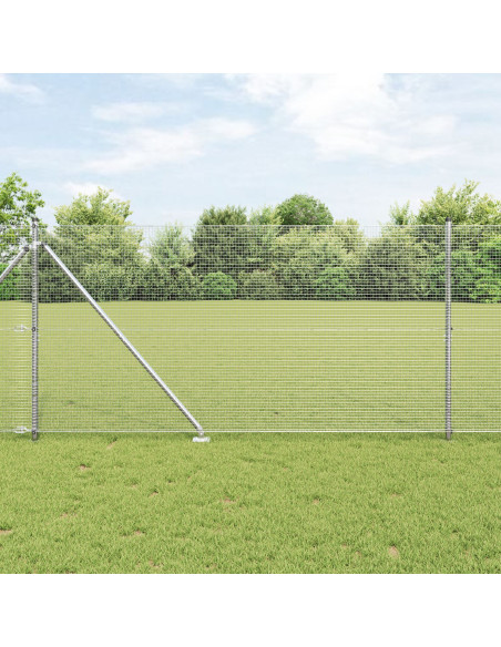 Palo della recinzione Argento 25 x 1,2 m (rete 16 x 16 mm)