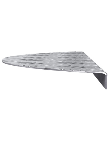 Gradini per Scale Mezzaluna 5 pcs Argento 60 x 18 cm Alluminio