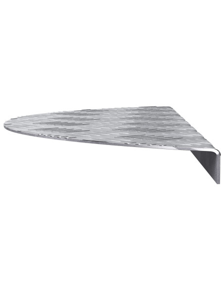 Gradini per Scale Mezzaluna 5 pcs Argento 60 x 18 cm Alluminio