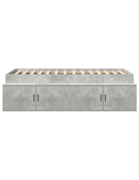 Struttura Letto  Grigio Cemento 80x200 cm